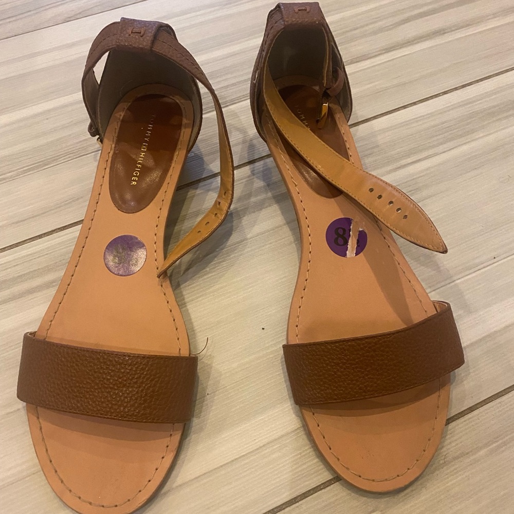 Tommy Hilfiger strap sandals women brown